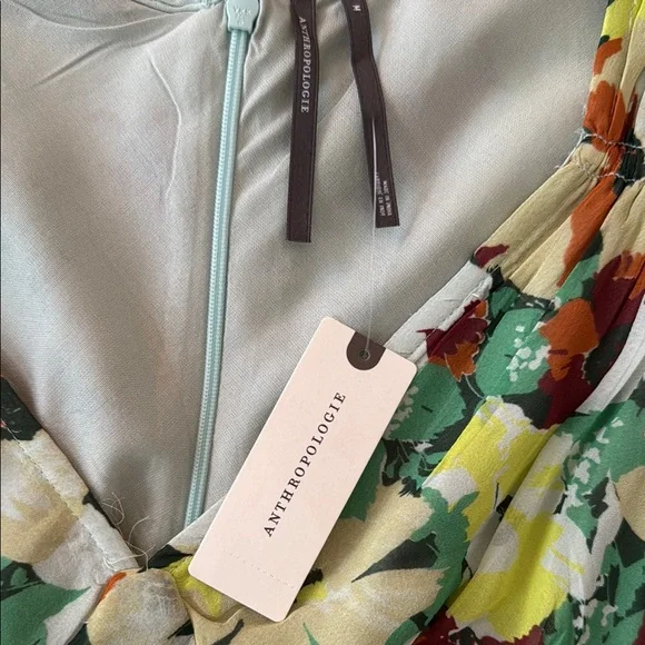 Anthropologie Floral Print V-Neck Women's Dress - Picture 10 of 16